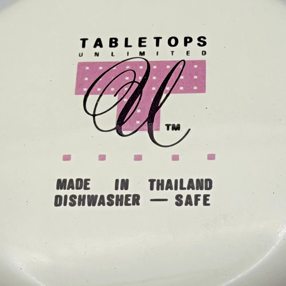 Vintage Tabletops Unlimited Floral Graphic Vitroceramic Bowl Cottagecore 80s